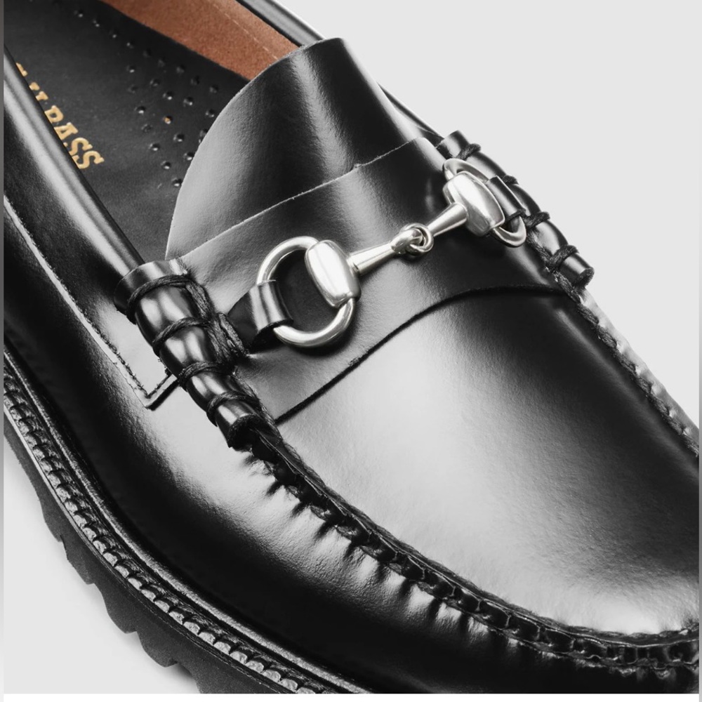 G.H.Bass Women’s Lianna Bit Lug Weejuns Loafers – Black, Size 9 & 8 New in Box - Picture 4 of 15